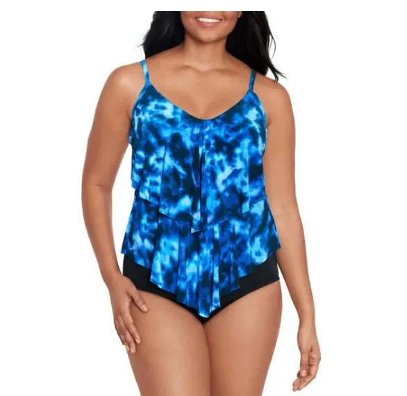 TRIMSHAPER RONNIE RINCAN RAIN TANKINI TOP