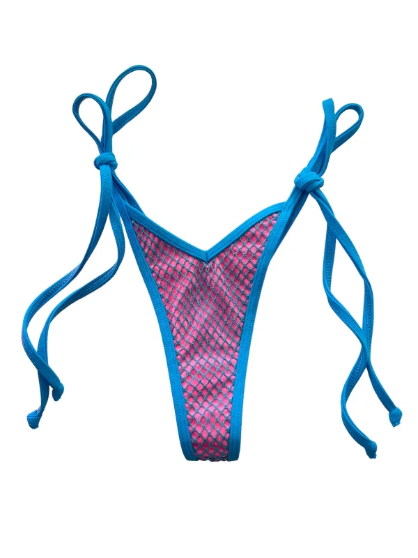 TULUM NEON V CUT THONG BOTTOM-COTTON CANDY