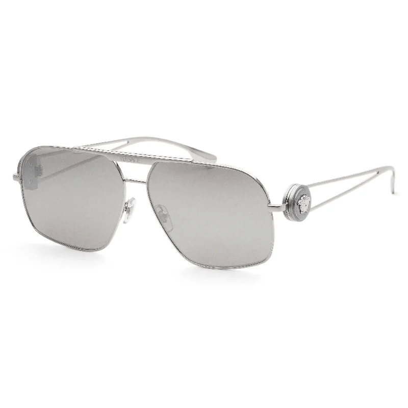 Versace Men's 62mm Silver Sunglasses